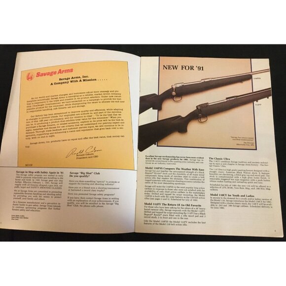 Savage Arms Inc. 1991 Firearms Catalog VINTAGE Long guns Rifles - Picture 2 of 6